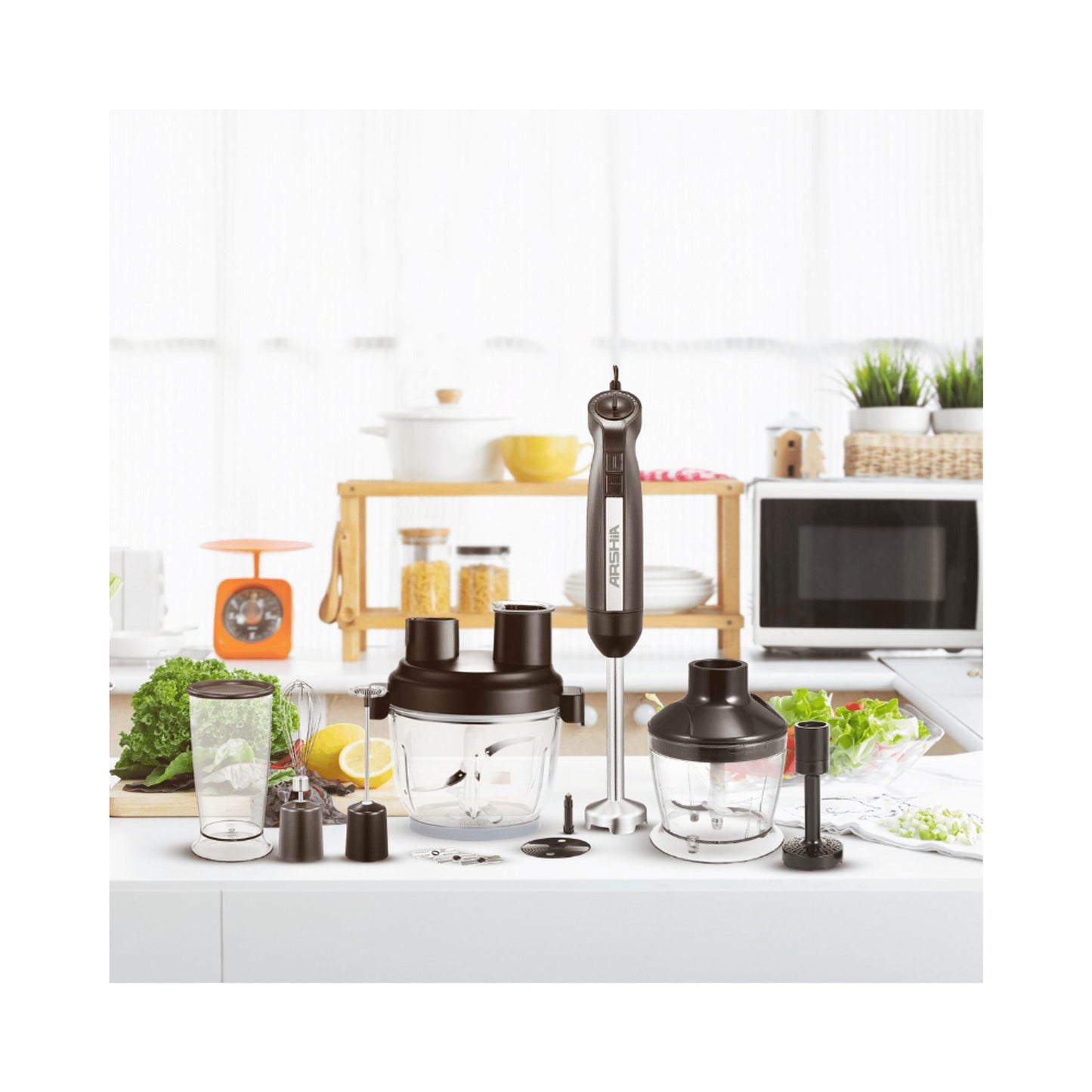 Hand Blender Black 8 in 1 – 3265– Arshia