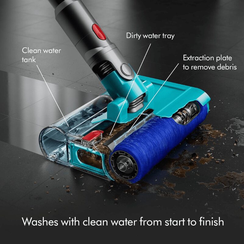 مكنسة دايسون اللاسلكية المتطورة – Dyson V15s Submarine لتنظيف جاف ورطب بأداء ذكي