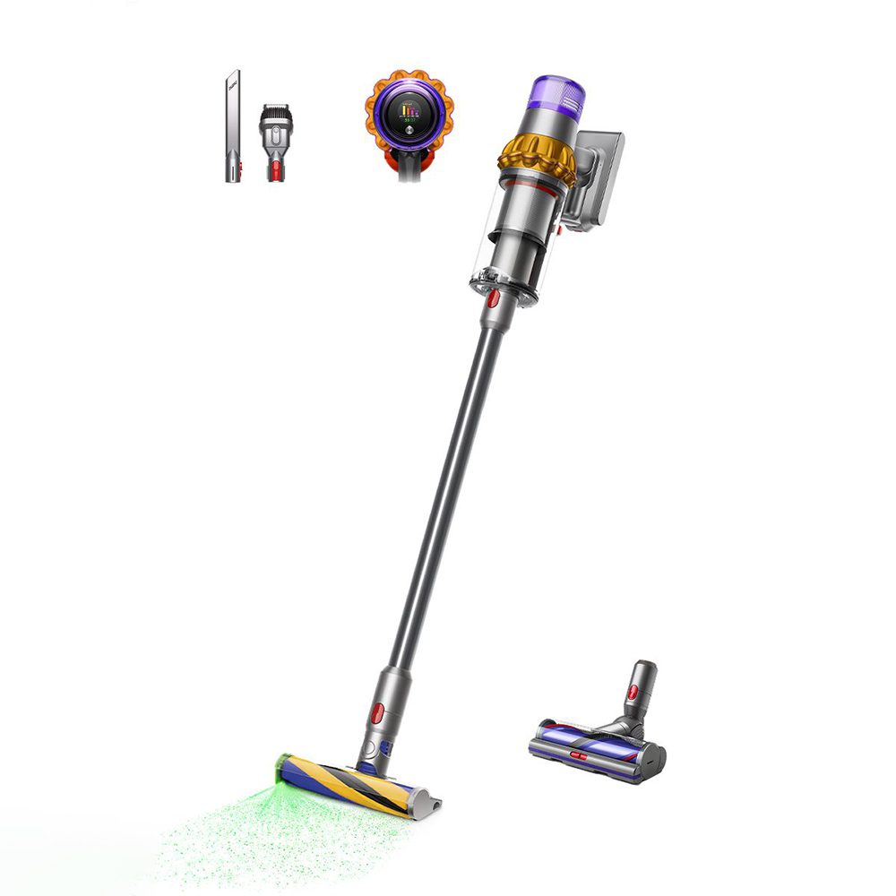 مكنسة Dyson V15 Detect Absolute اللاسلكية – أقوى مكنسة ذكية بليزر كشف الغبار وقوة شفط 240AW