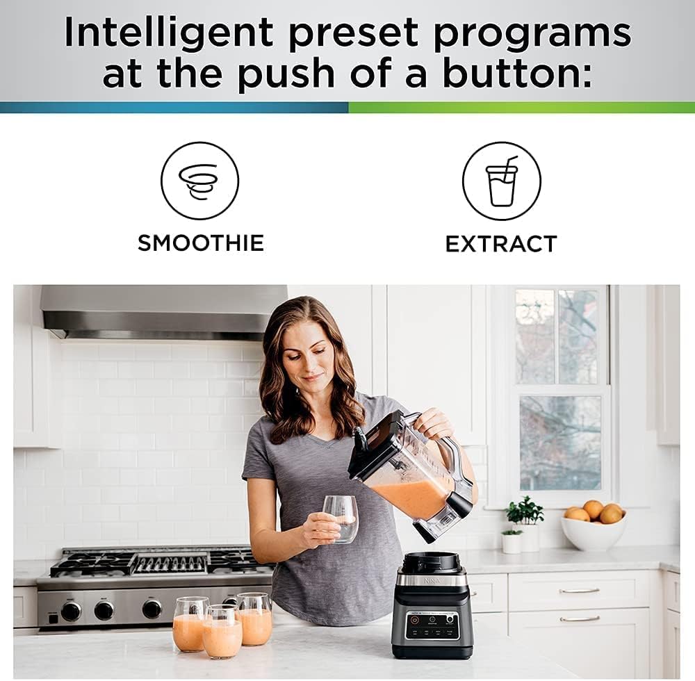Ninja BN750 2-in-1 Blender – خلاط نينجا الاحترافي بقوة 1200 وات وتقنية Auto-iQ