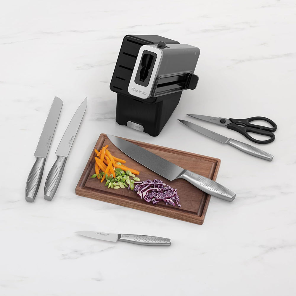 طقم سكاكين نينجا StaySharp ستانلس ستيل 6 قطع بمبراة مدمجة – Ninja Knife Set – K62006EUUK