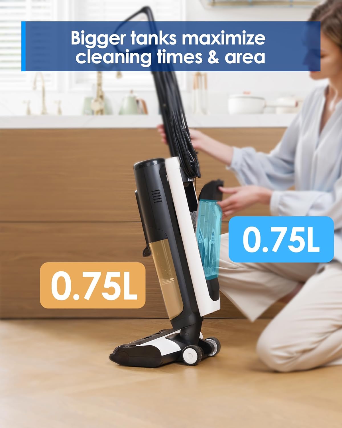 مكنسة ومساحة بالبخار Tineco iFLOOR 5 Steam – تنظيف وتعقيم احترافي للأرضيات