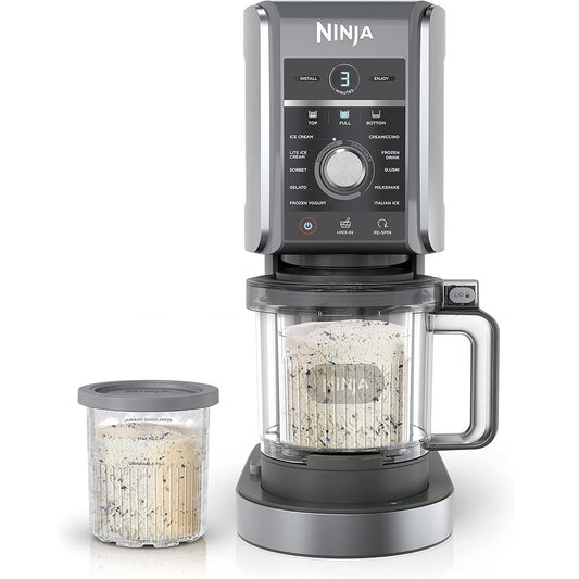 Ninja CREAMi Deluxe NC501 – ماكينة الآيس كريم الذكية لتحضير الحلويات والمشروبات المجمدة