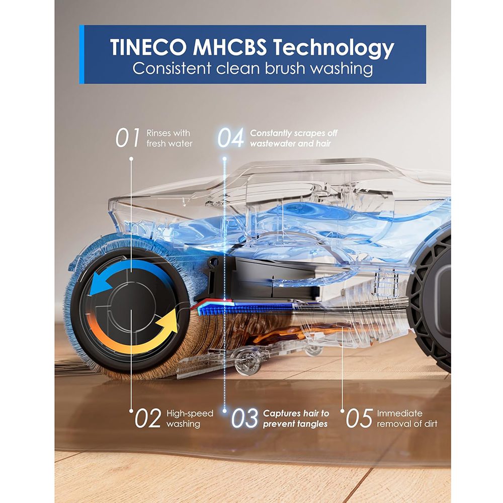 مكنسة Tineco Floor One S9 Artist Steam الذكية – شفط وغسيل وبخار بتقنية iLoop