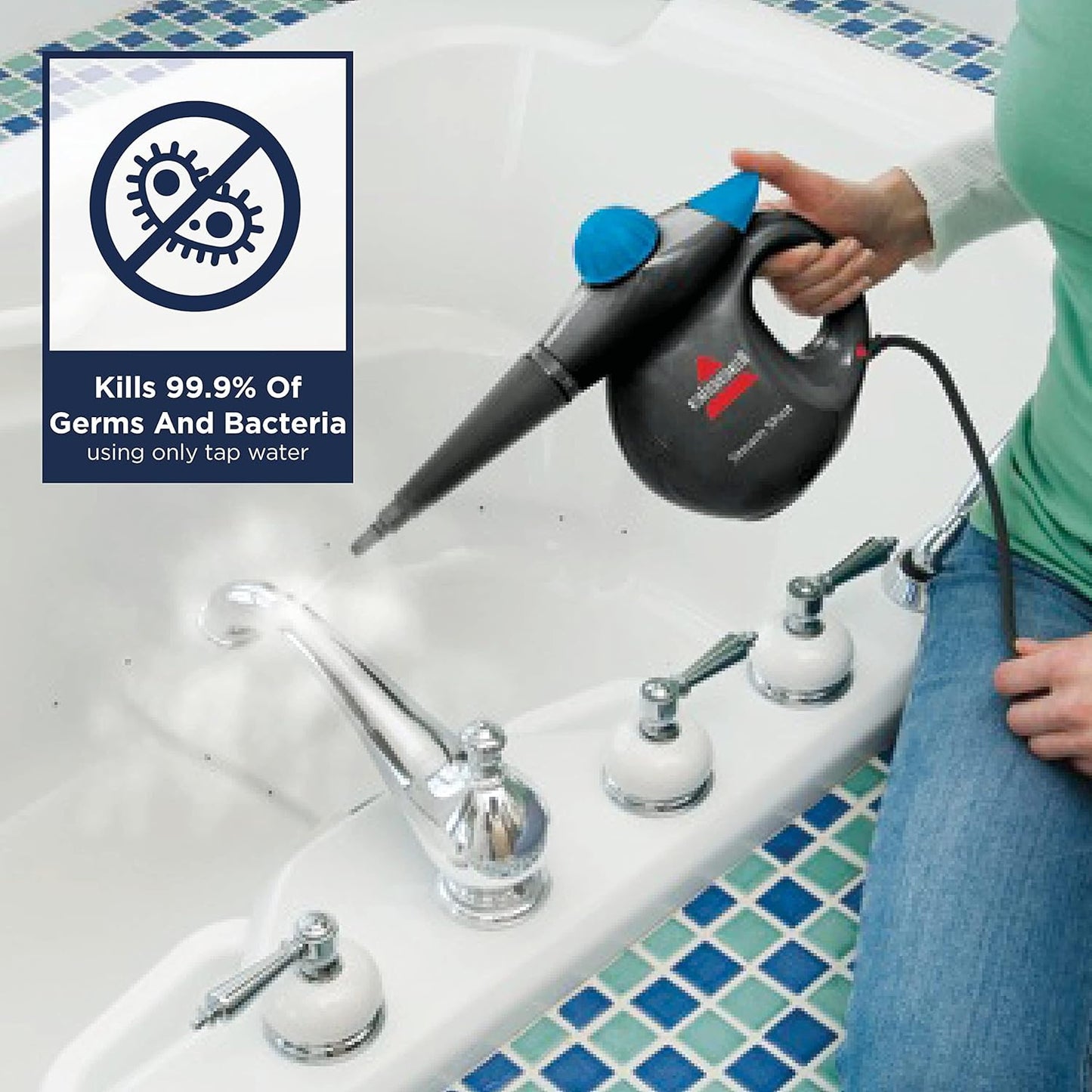 (international warranty)BISSELL SteamShot | Multi-Purpose Handheld Steam Cleaner | Natural Chemical-Free Cleaning | 2635E