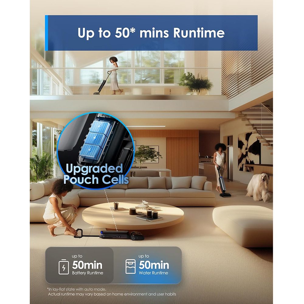 مكنسة Tineco Floor One S9 Artist Steam الذكية – شفط وغسيل وبخار بتقنية iLoop