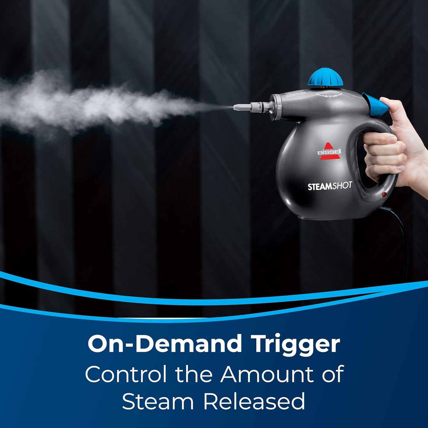 (international warranty)BISSELL SteamShot | Multi-Purpose Handheld Steam Cleaner | Natural Chemical-Free Cleaning | 2635E