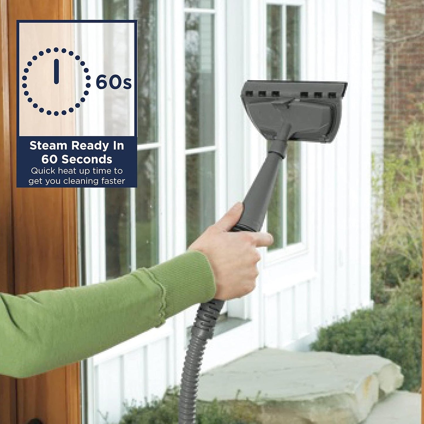 (international warranty)BISSELL SteamShot | Multi-Purpose Handheld Steam Cleaner | Natural Chemical-Free Cleaning | 2635E