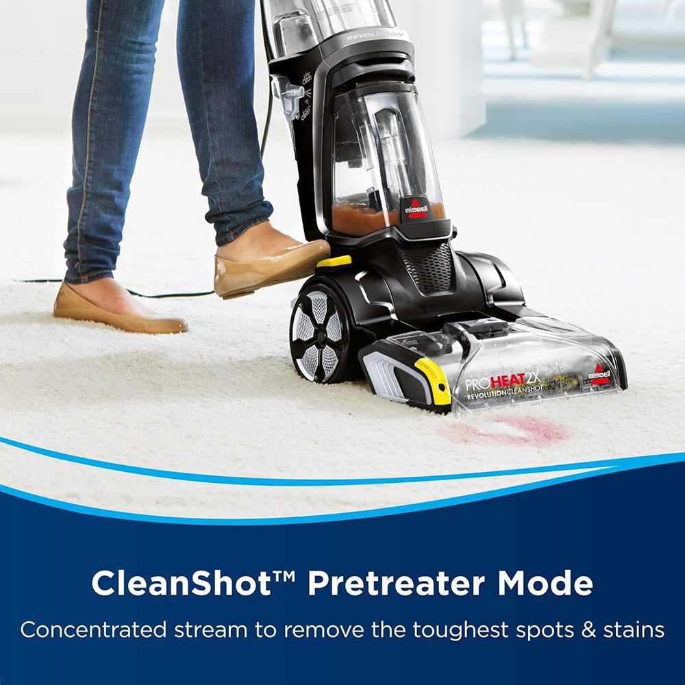 مكنسة Bissell 2066E ProHeat 2X Revolution: تنظيف عميق للسجاد وإزالة أصعب البقع بذكاء(international warranty)