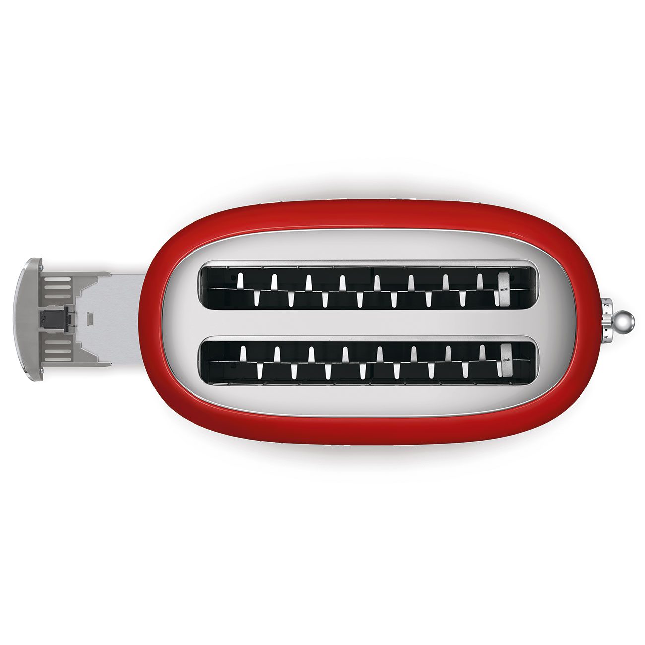 SMEG TOASTER – TSF02RD – محمّصة توست رباعية الشرائح بتصميم رجعي 50’s باللون الأحمر